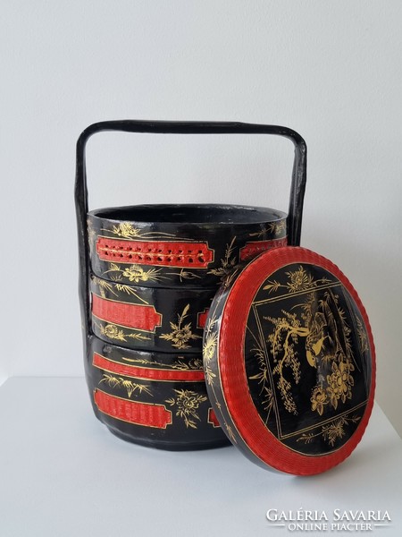 Traditional Chinese hand-painted vintage basket-32 cm