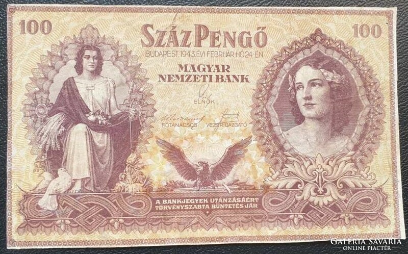 100 pengő 1943 Szálasi