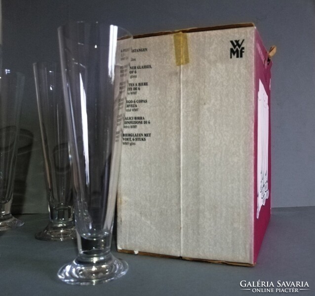 4pcs wmf 'christine' beer glasses in box, rare, 3dl 1990s