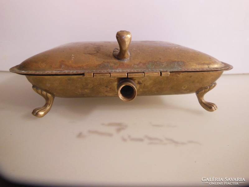 Crumb holder - brass - antique - 19 x 13 x 6 cm - German - flawless