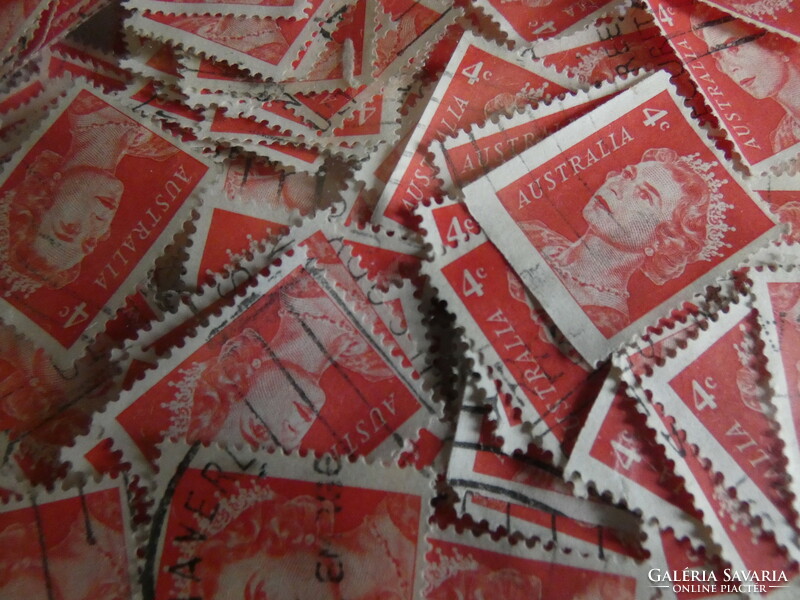Australian stamp pile 2. 300 Pcs