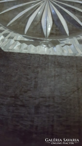 Retro üveg poháralátét rézszínű tartóban 6db.