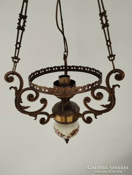 Copper - porcelain lamp