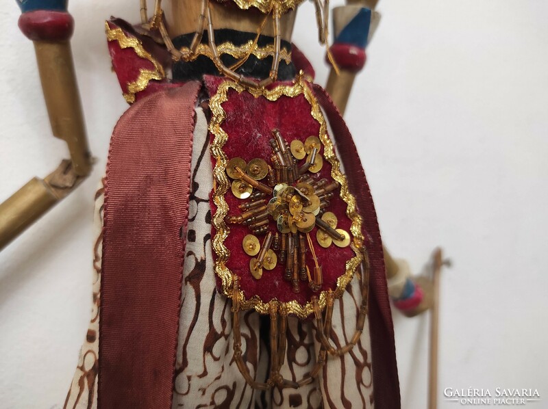 Antik báb Indonézia indonéz Jáva tipikus Jakartai batik jelmezes marionett  884 7166
