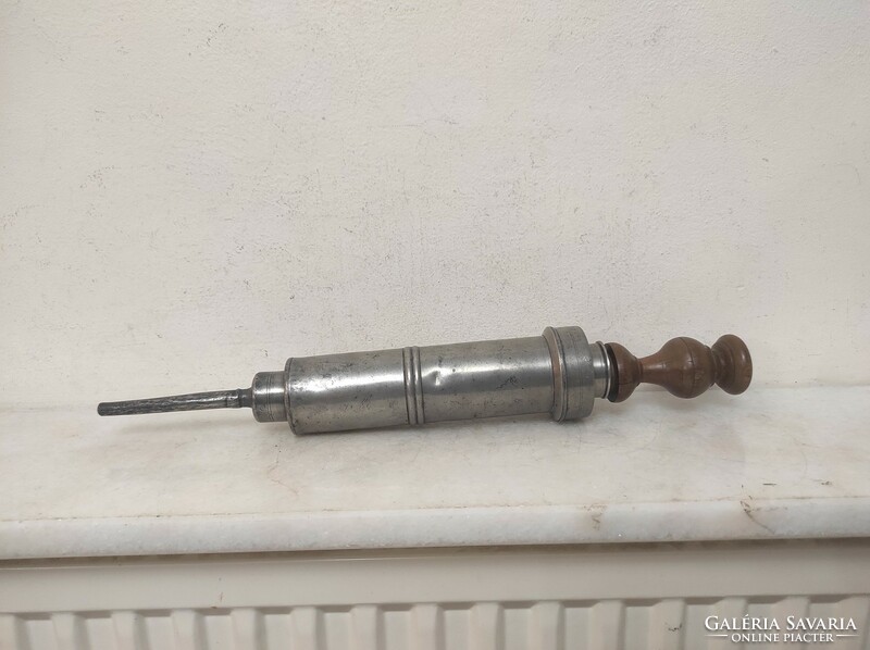 Antique medical tool hospital tool enema tin syringe m size 839 7048