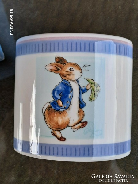 Wedgwood English bone china in box, with peter rabbit decor, beatrix potter design