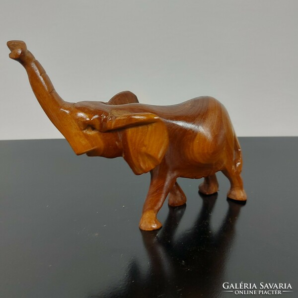 Elephant sculpture carved from wood