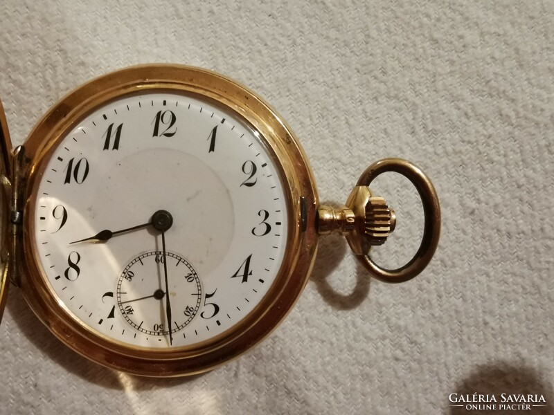 Arany zsebóra 1900-1930, 14kt, 85g, 5cm, svájci.
