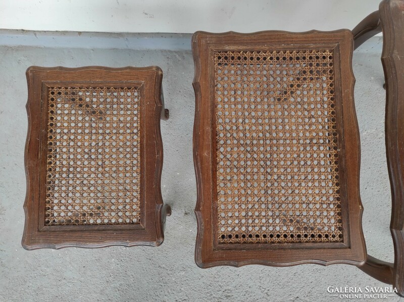 Antik 3 darab fonatos asztalsor összetolható kis asztal 638 7236