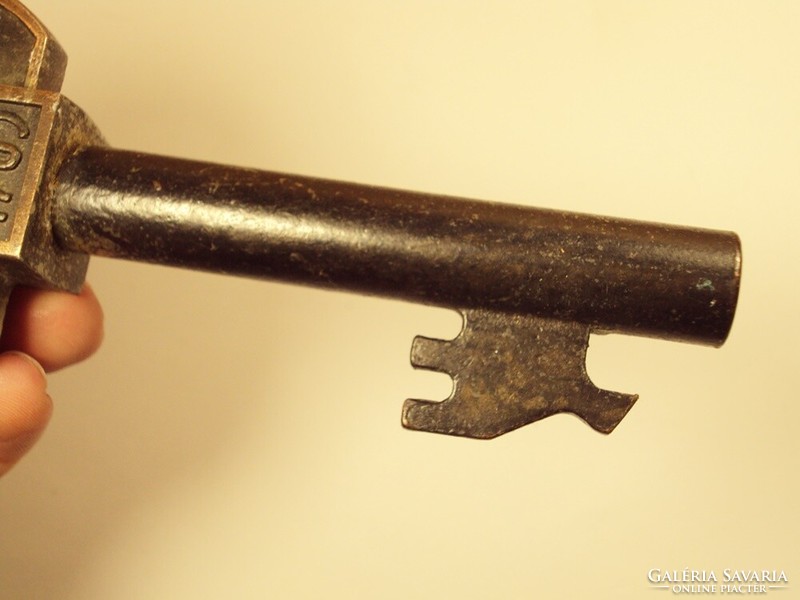 Retro old key Leningrad 1703 with inscription Soviet-Russian tourist souvenir