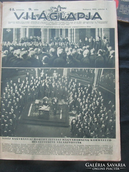 1942 TOLNAI VILÁGLAPJA HORTHY MIKLÓS + ISTVÁN II: VILÁGHÁBORÚ TÁRSAGÁGI ÉLET MŰVÉSZET