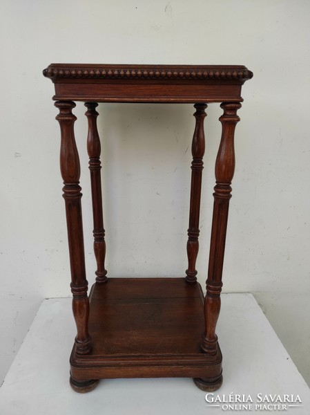 Antique hardwood pewter table 609 7308