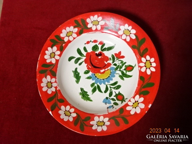 Hungarian porcelain wall plate, antique, hand painted, diameter 23 cm. Jokai.