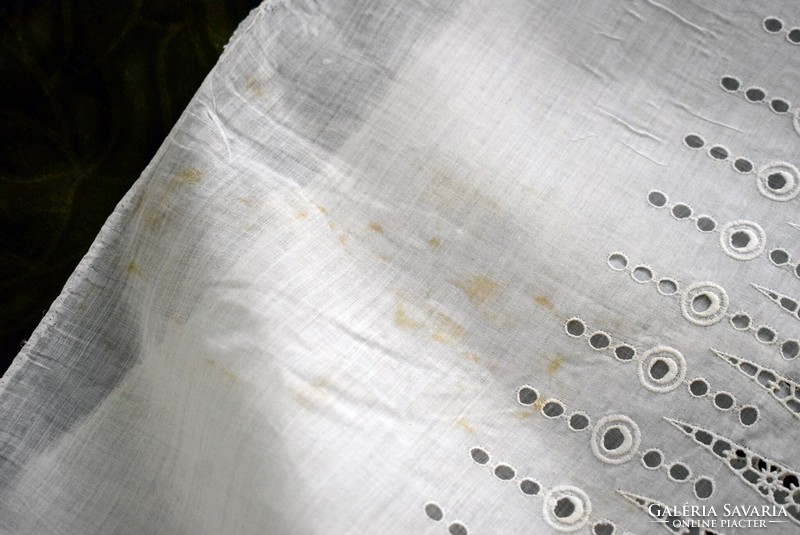 Rendkívül dekoratív vékony hímzés pamut föggöny szoknya drapéria vitrázs készítéshez 180x36cm