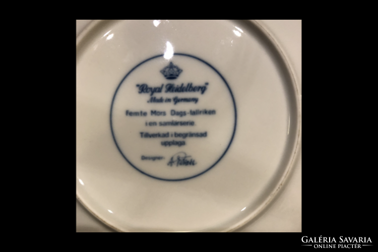 Royal Heidelberg évszámos tányérok 1970-1978