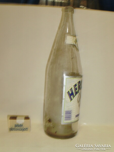 Retro HERKULES Fonyódi ásványvizes cimkés üveg palack - egy literes