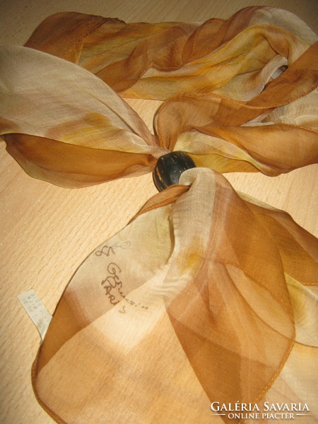 Vintage  lehelet vékony  selyem kendő