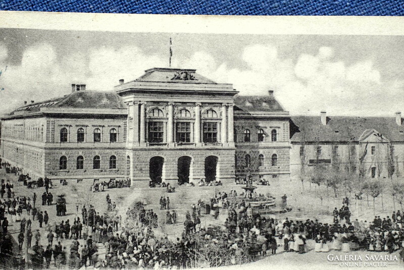 Szentes - Vármegyeháza(most a Levéltár) valamilyen ünnep 1898  Untermüller Ernő kiadása, Szentes