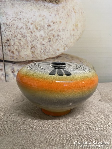 Gorka gauze painted - glazed ceramic crab vase a43