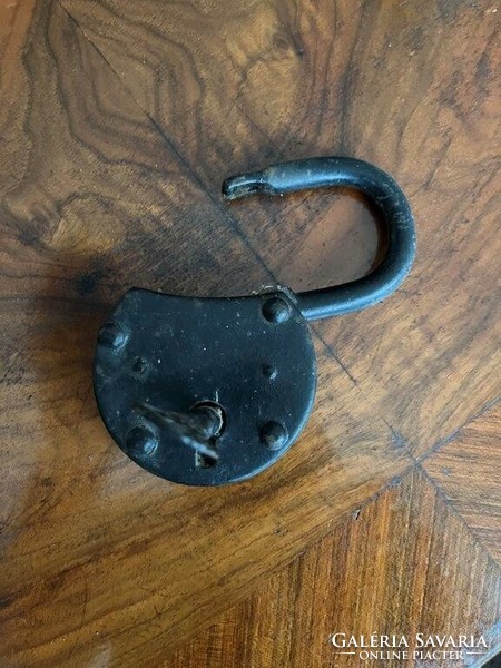 Antique steel padlock