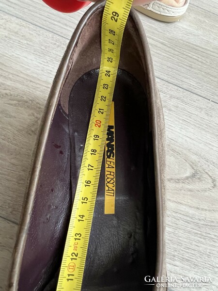 Manas lea foscati size 38 mid heel suede leather shoes