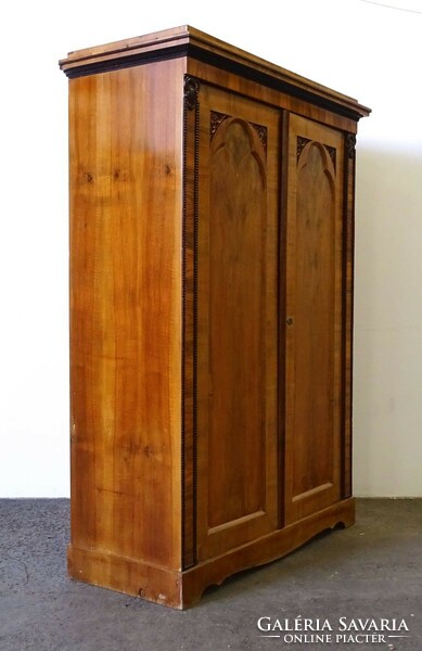 1M689 antique carved two-door cherry wardrobe 181 cm