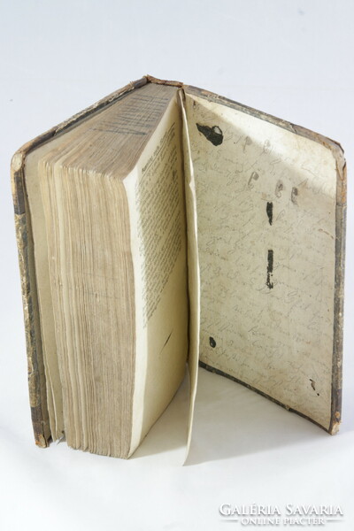 1817 Bratislava - Matthias Bél's grammar book in half-leather binding with engraving