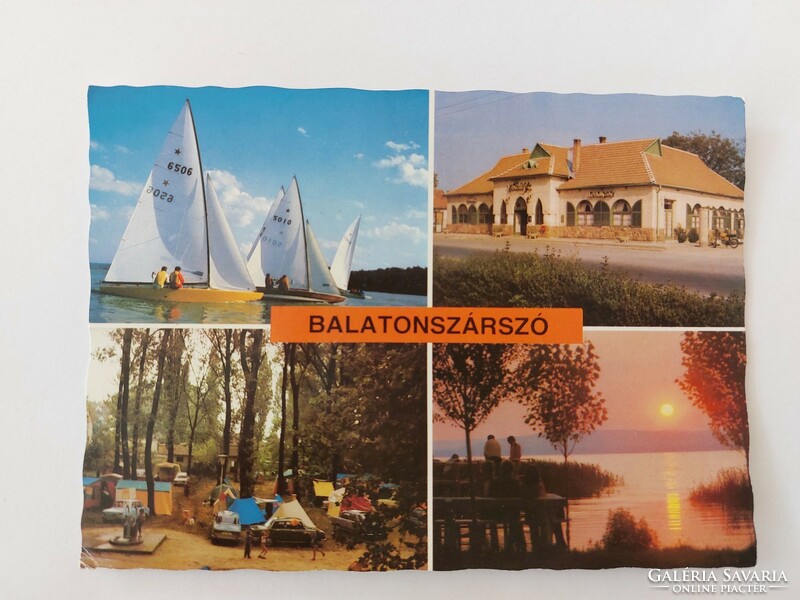 Old postcard retro photo postcard Balatonszárszó