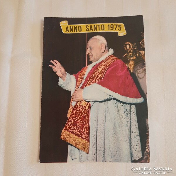 Postcard saint xxiii. With a photo of Pope János, signature on the back