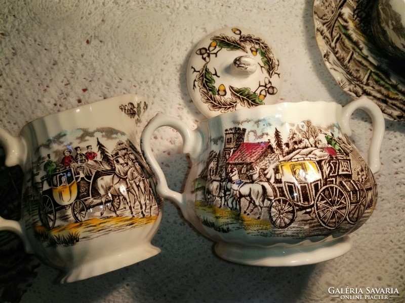 Antique, English, royal mail porcelain tea and coffee set... Staffordshire.