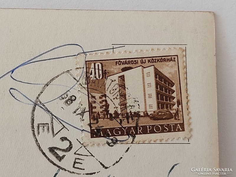 Régi képeslap 1968 fotó levelezőlap Balatonfüred kikötő hajók