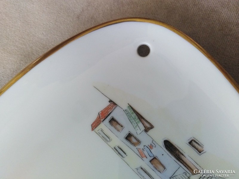 Art déco jellegű - asztali, - fali dísz porcelán /Bavaria