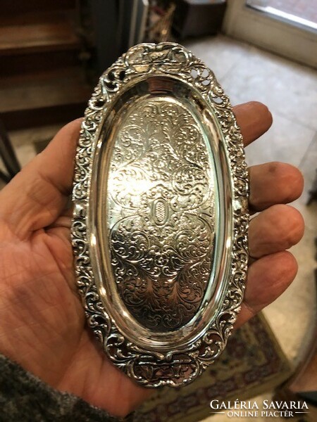Art Nouveau jewelry tray, gold-plated, 16 cm.