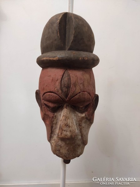 Antique African patina wooden mask Pende ethnic group Congo discounted damaged 906 drum drum 7272