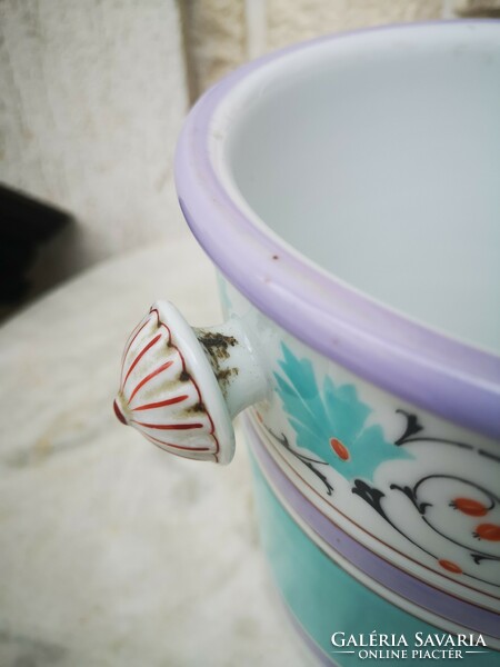Antik vastag porcelán koma csésze koma ételes jellegű pezsgő vödör kaspó