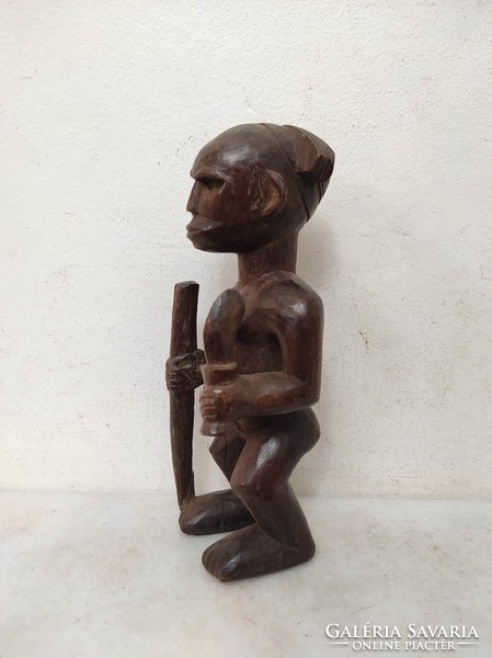 Antique African warrior statue Cameroon damaged 322 drop 300 7246