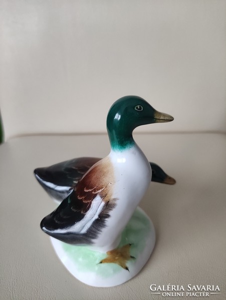 Bodrogkeresztúr Wild Duck Pair 187 g. Height: 10.5 cm, width: 7.5 or 9 cm