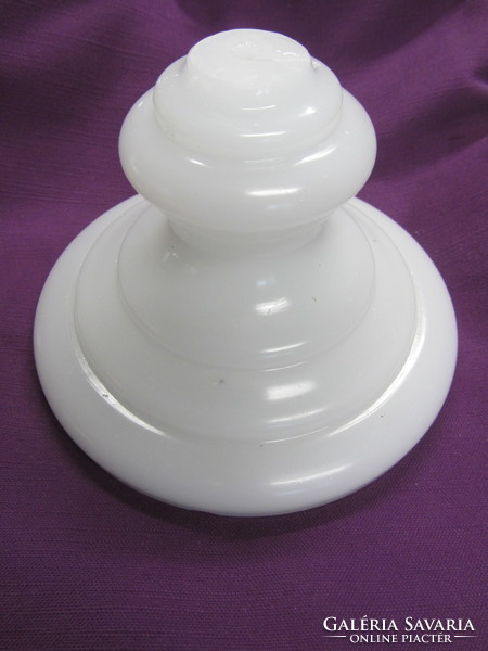 Blown milk glass lamp base