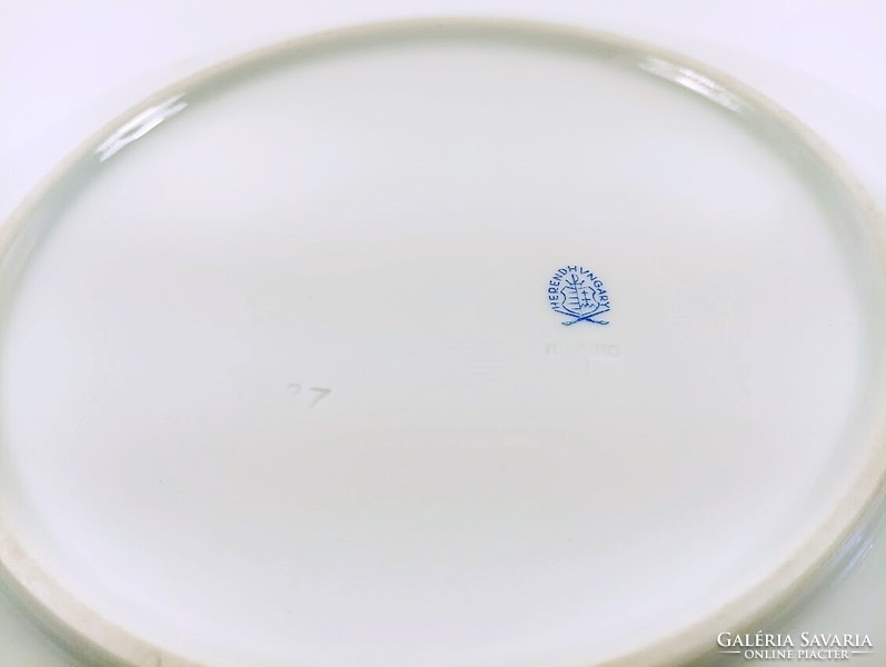 HERENDI, ETON MINTÁS 6 SZEMÉLYES DESSZERT SZETT (517; 1527), KÉZZEL FESTETT PORCELÁN HIBÁTLAN (J355)