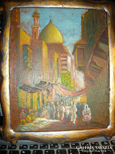 Oil painting-Bácskay i.912. Cairo