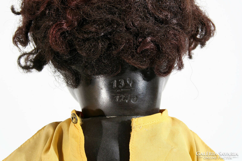 Antique 1930. Keramisches werk sleeping black doll kw 134 12/0 flirty eyes 43cm 17