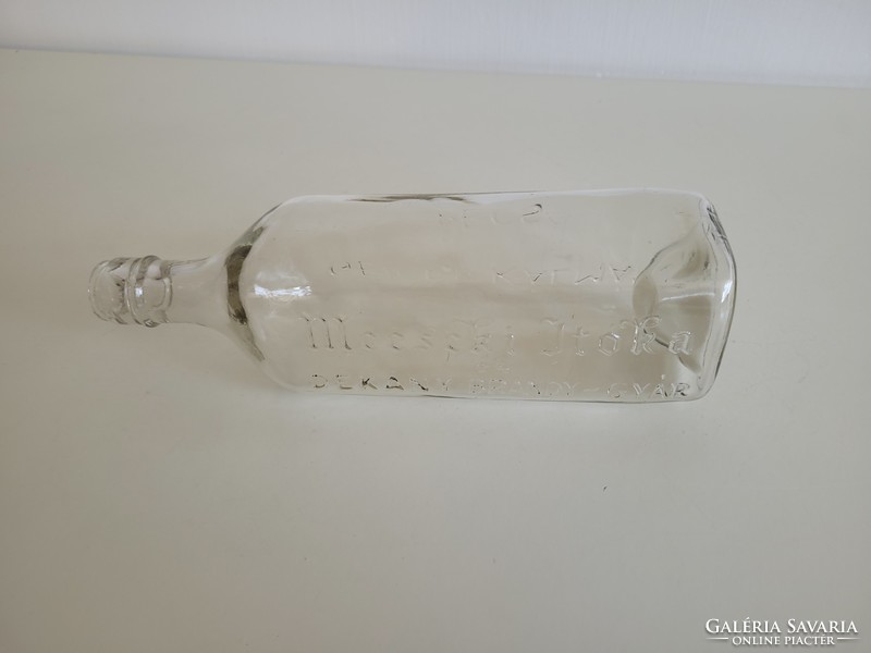 Régi Mecseki Itóka és Dékány Brandy Gyár Geiger Kálmán Pécs üveg kúpos aljú üvegpalack