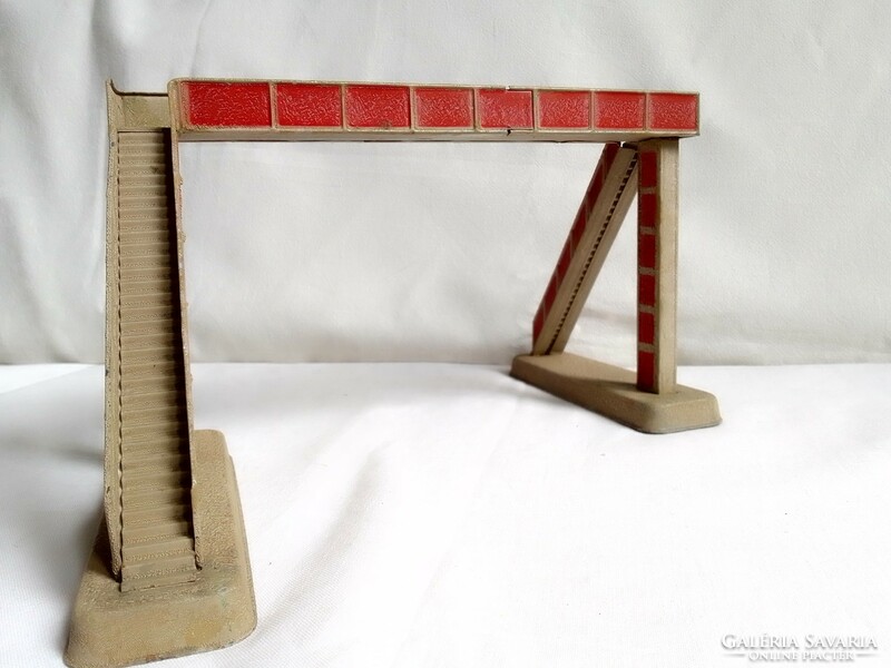Antik régi Kibri gyalogos felüljáró vonat vasút modell terepasztal kiegészítő lemezjáték