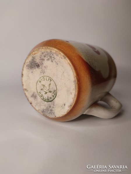 Old Hólloháza rhyolite hard ceramic painted mug