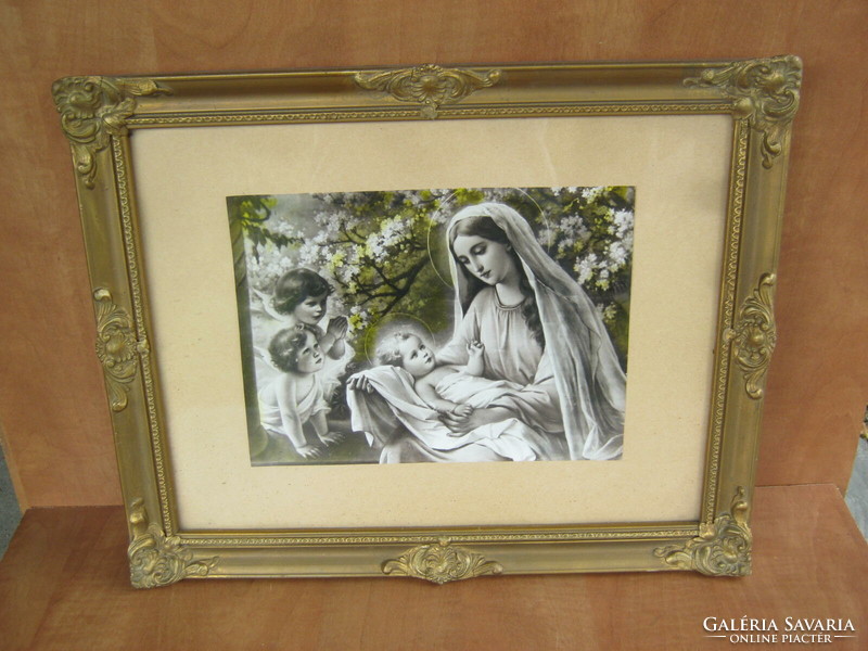 Old holy image blonde frame