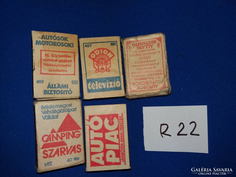 Retro háztartási papírdobozos gyufák címke gyűjtőknek egyben a képek szerint R 22