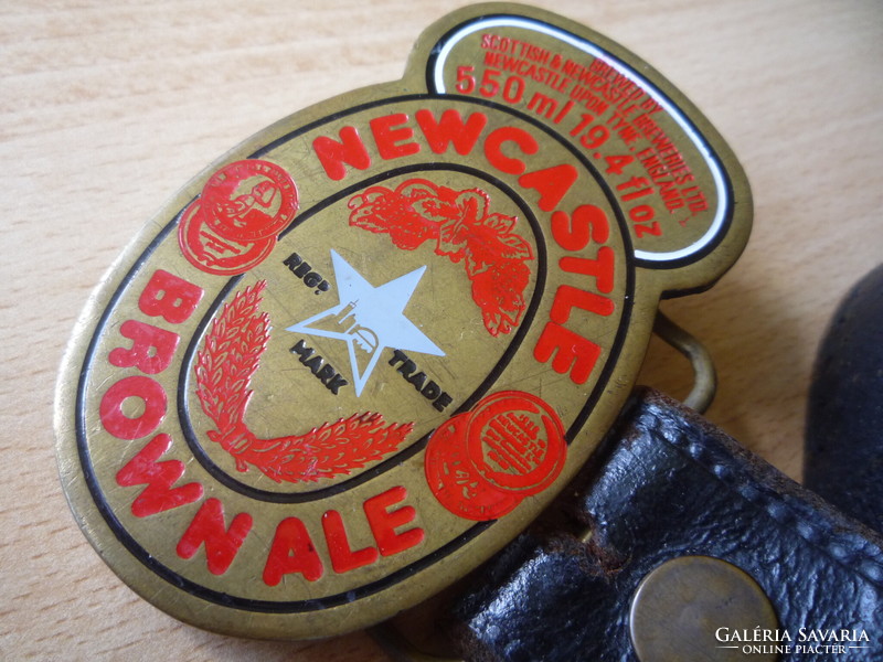 Newcastle ale advertising belt.