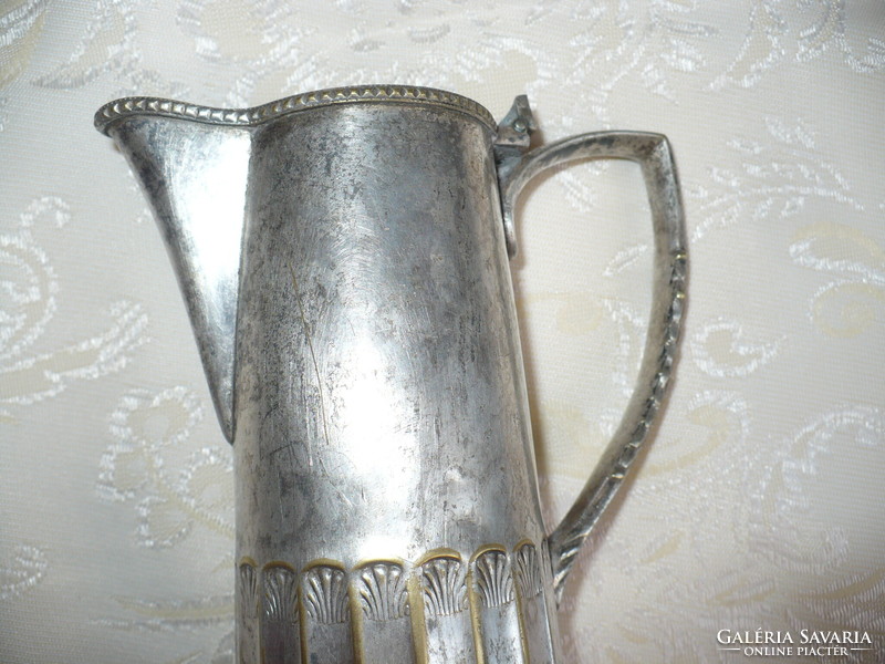 Silver-plated tableware and a spout together