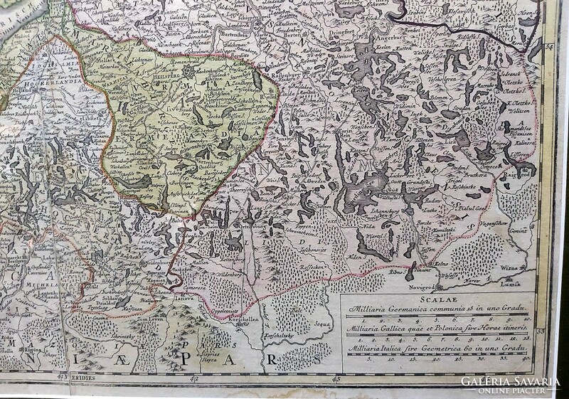 Porosz királyság térképe 1701 ből.(eredeti)