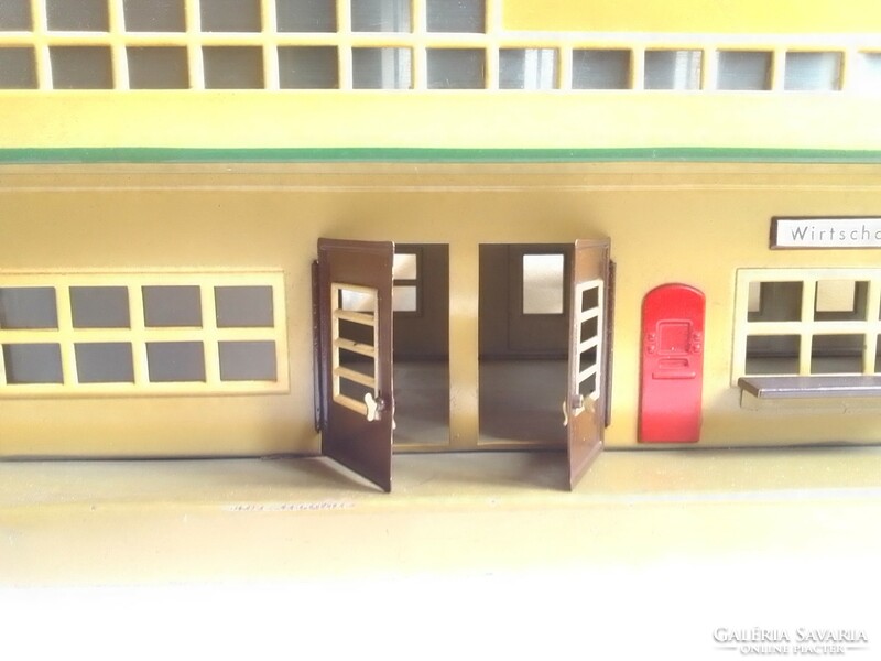 Antique old märklin friedrichshafen train station building station 0 train model record game